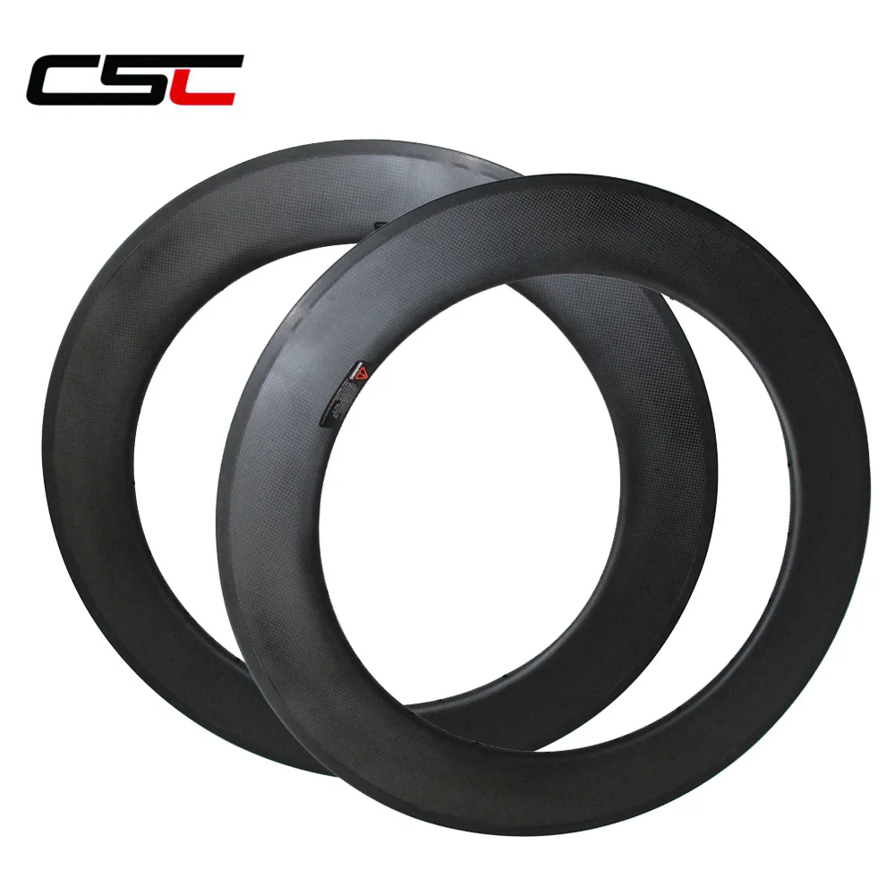 Cheap CSC 25mm U shape 88mm Clincher carbon road cyclocross bike rim 1