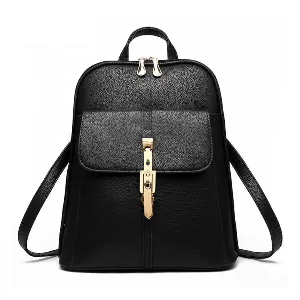 BEAU рюкзаки женские рюкзаки школьные сумки студенческие рюкзаки женские сумки кожаная посылка - Цвет: Черный