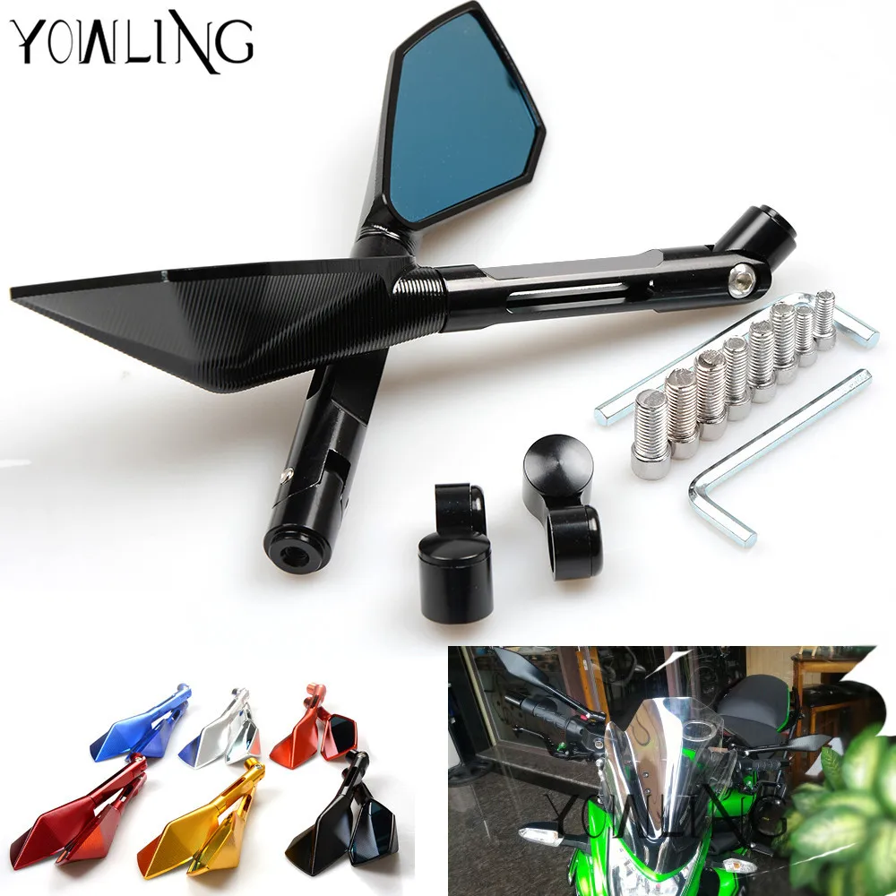 CNC Rear Mirrors Moto Motorcycle Motorbike Scooters Rearview Side Mirror Racer for Honda  Suzuki SFV650 Aprilia SHIVER 750 GT