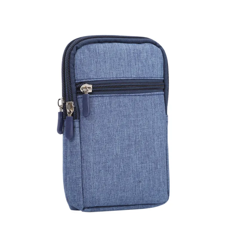 YIANG брендовая поясная сумка модная ковбойская тканевая сумка для телефона чехол 6,3 дюймов поясная сумка 4 цвета универсальная для iphone 7 - Цвет: Blue