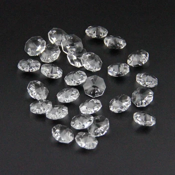 

30MM 20PCS OCTAGON PRISM BEADS with 2 holes Wedding & Christmas party event Deco CRYSTAL PRISM PARTS