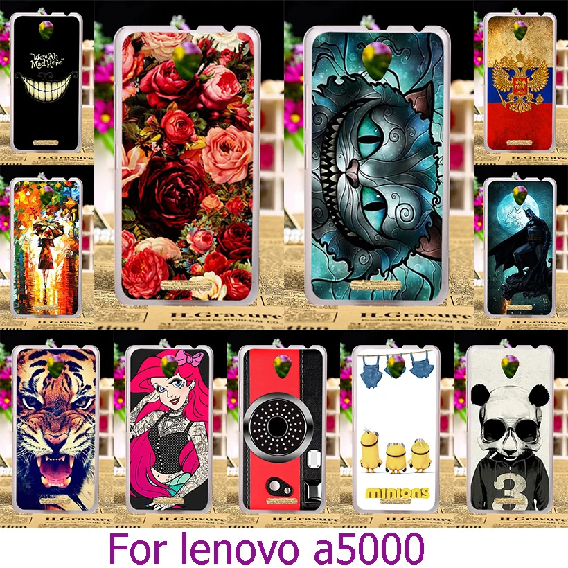 

Ojeleye Soft TPU HardHard Plastic Phone Case For Huawei For Lenovo A5000 5.0 inch A 5000 Case Cat Cover Housing