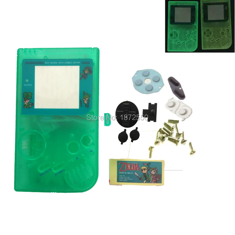 Оптовая продажа светящийся корпус полный чехол для классического GameboyGB DMG GBO