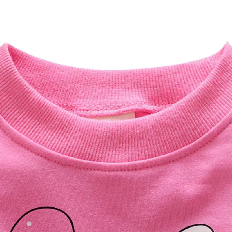 Новинка года, весенне-Осенние футболки для маленьких девочек хлопковые зимние утолщенные рубашки с длинными рукавами