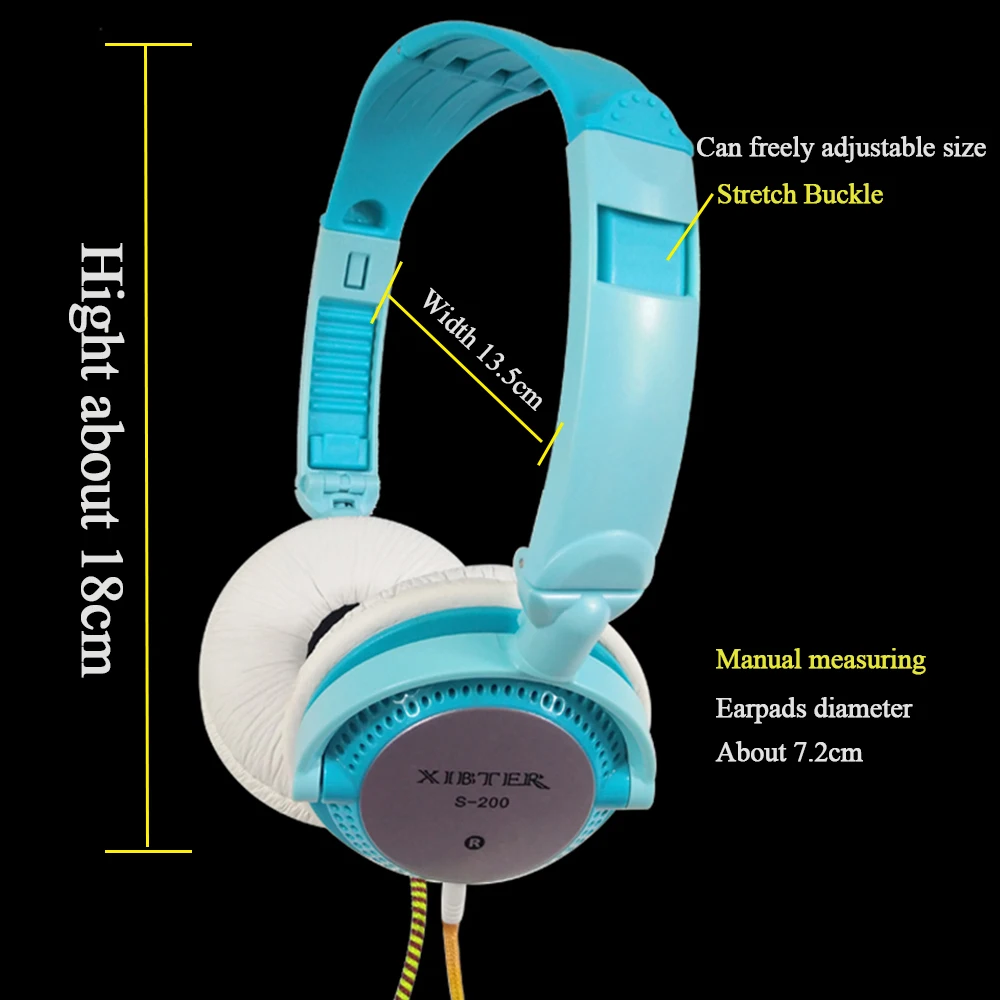 Xibter Mini Colorful Headset With Inline Microphone 3 5mm Jack Wired Foldable Headphone Kids Children Student Girl Women Gift