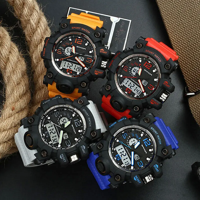 Cena SANDA Sport Watch mężczyźni Top marka luksusowe zegarki na rękę elektroniczny LED cyfrowy nadgarstek zegarki dla męski zegarek wojskowy Arny mężczyzna zegar