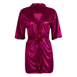 Для женщин леди шелк халаты кружево платье Ночная рубашка нижнее белье женское для сна пижамы Femmes однотонные мягкие сна топы