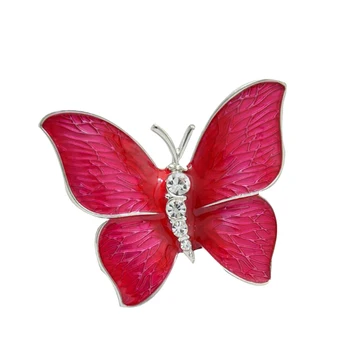 

Shiny Butterfly Brooch Crystal Rhinestone Alloy Enamel Brooch Pins Lapel Pins for Hangbag Clothes Shawl Scarf