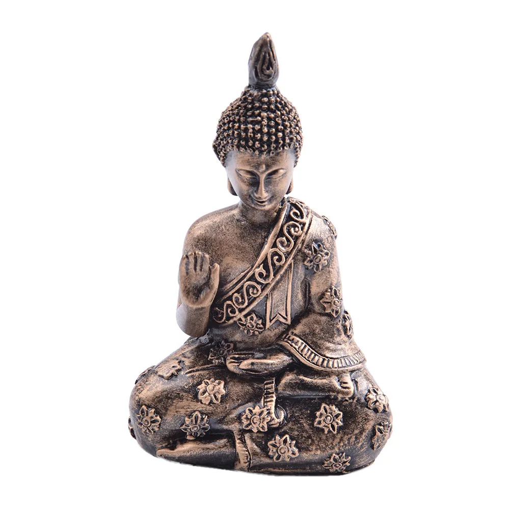 Статуя Будды из смолы садовая статуя Будды Ретро медитация статуя ручной работы садовая статуя орнамент статуя винтажное ремесло