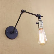 Lámpara Vintage Retro Loft soporte ajustable luz de pared Industrial Edison iluminación Base de hierro iluminación de pared lámparas antiguas OY16W04E