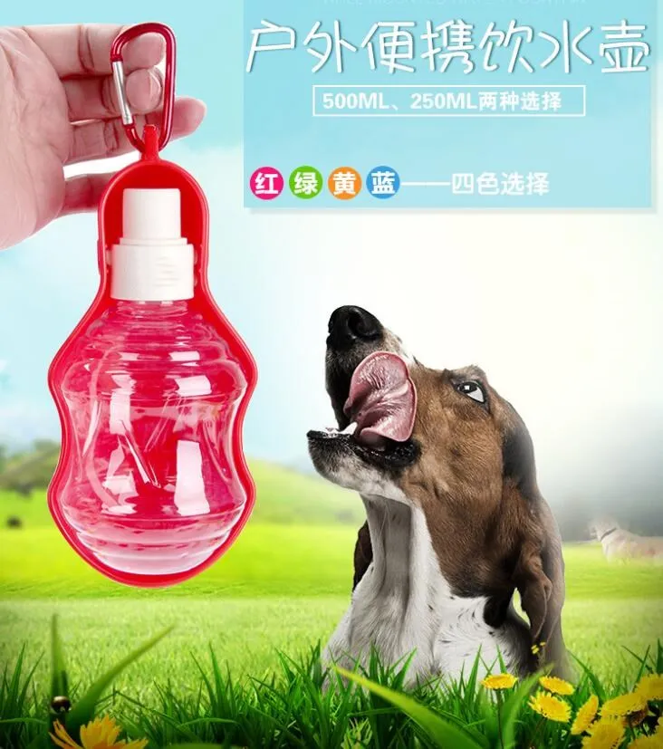 

1PC 250ML/500ML Pet Feeder Foldable Water Bottle for Puppy Dogs Outdoor Feeding Pets Travel Water Container Feeder