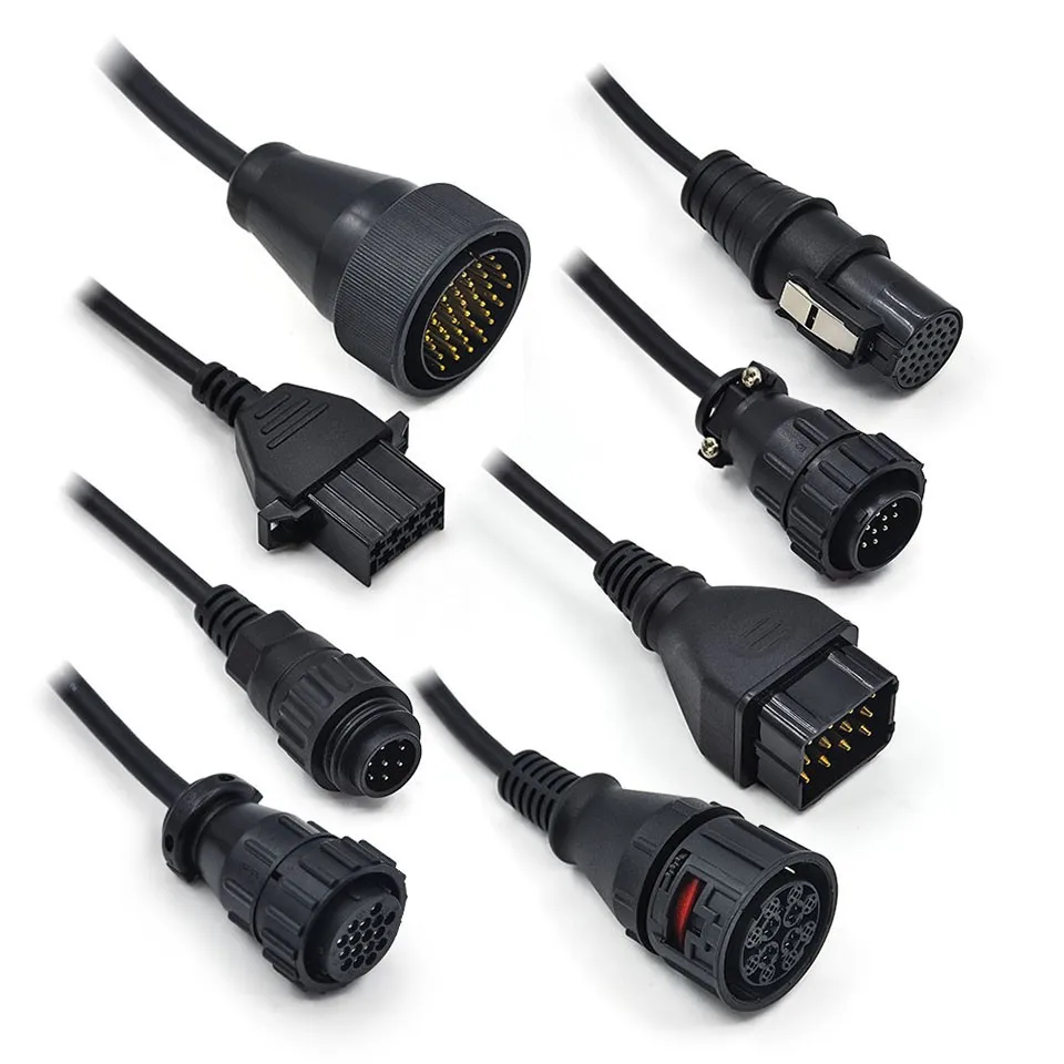 Акция OBDII OBD2 полный набор 8 автомобильных кабелей TCS автомобильные кабели OBD диагностический инструмент 8 грузовых кабелей