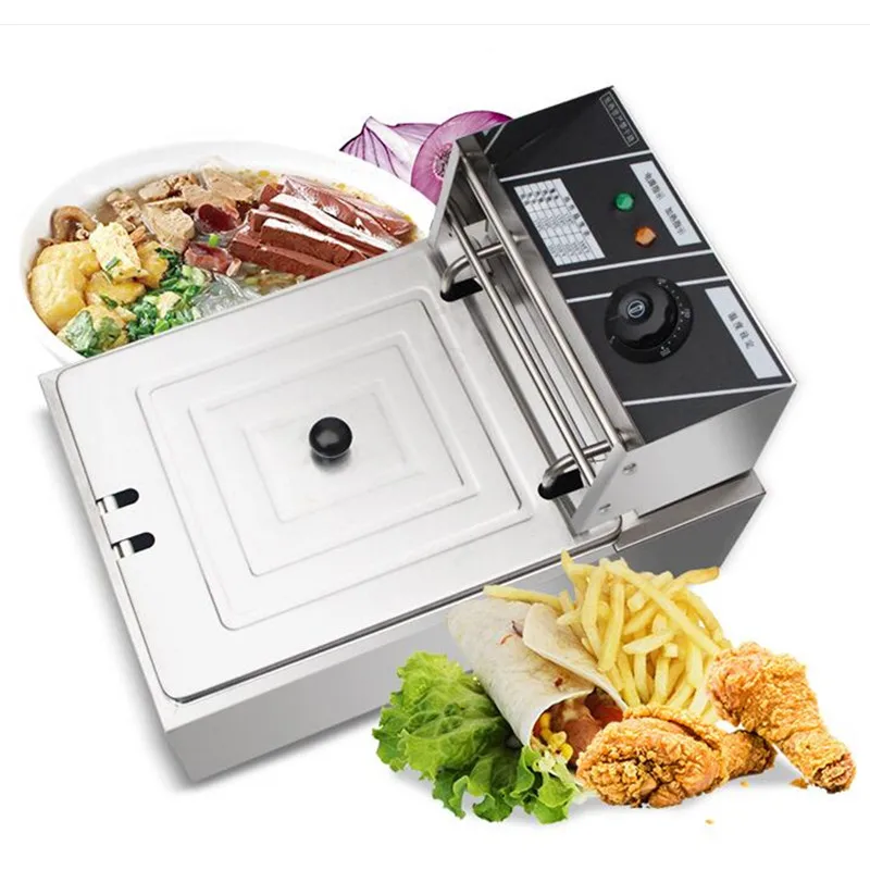 

Commercial Stainless Steel 220V Electric Oden Machine 5.5L Multifunctional Fryer Electric Cooking & Frying Machine High Quality