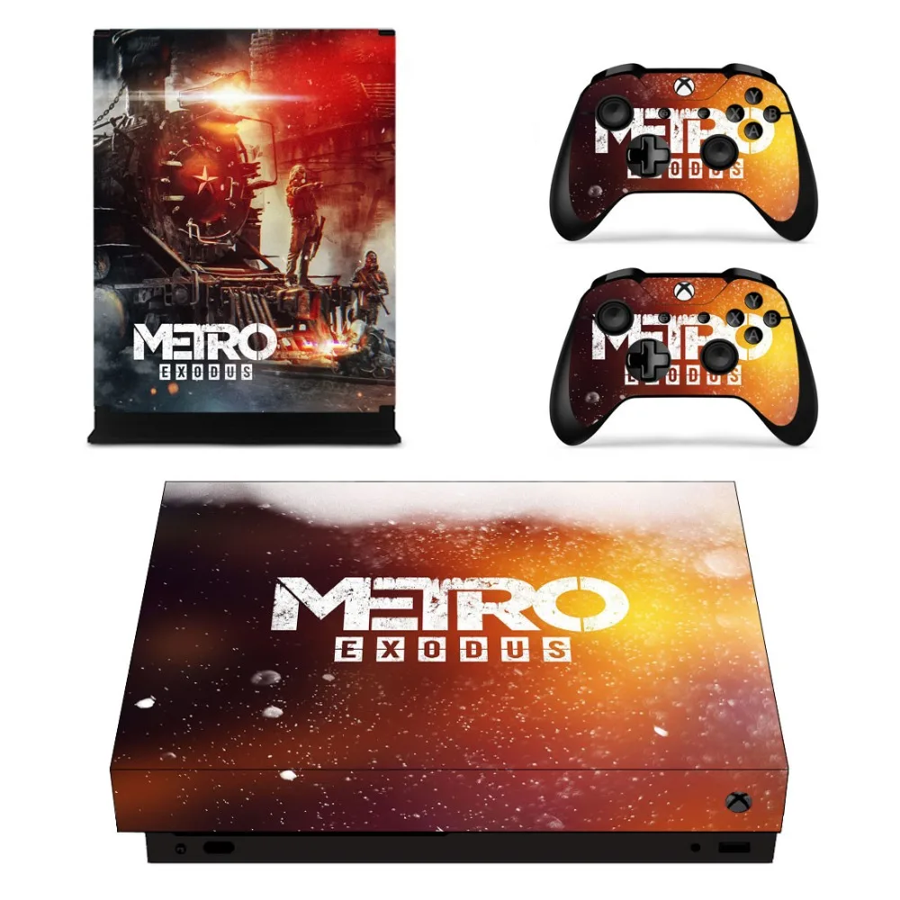 Metro Exodus кожи стикеры Наклейка для Microsoft Xbox One X консоль и контроллеры Скины s для Xbox One X винил