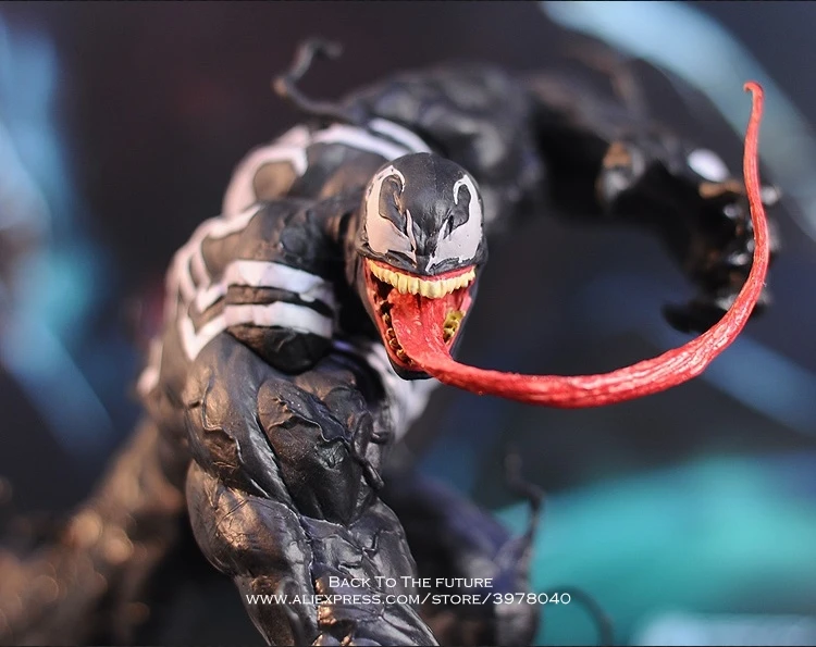 Figura de Ação Disney Marvel Avengers Veneno Homem Aranha 18cm Postura Modelo Anime Decoração Coleção Estatueta Brinquedo Crianças 3 Disney marvel avengers veneno homem aranha 18cm
