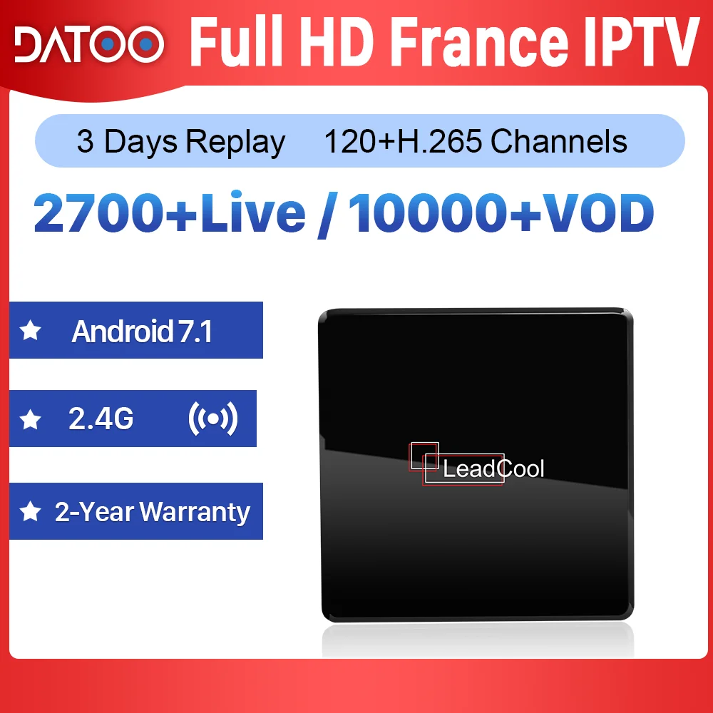 

IPTV France Arabic 1 Year IP TV Code DATOO Leadcool X Android 7.1 1G+8G S905W French IPTV Box Arabic IP TV France Spain Italy