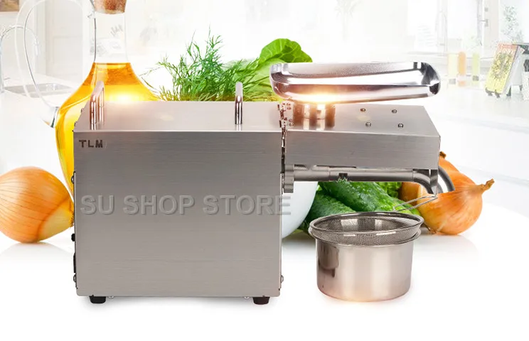 220V/110V Heat and Cold home oil press machine pinenut, cocoa soy bean olive oil press machine high oil extraction rate