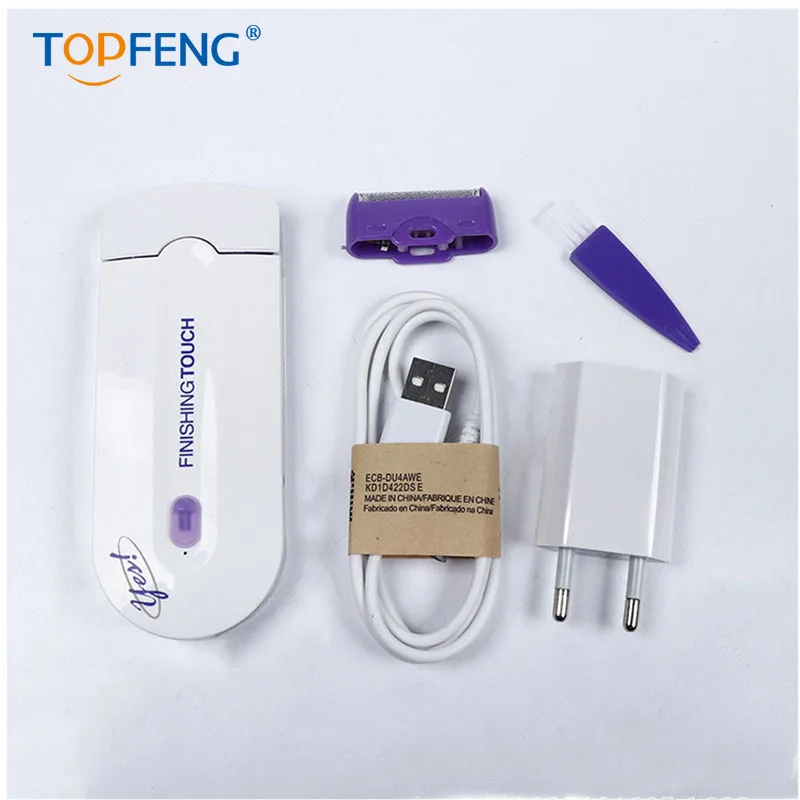 TopFeng USB Перезаряжаемый эпилятор, отделочный сенсорный эпилятор для удаления волос, лазерный датчик, светильник, безопасная бритва для волос на лице и теле