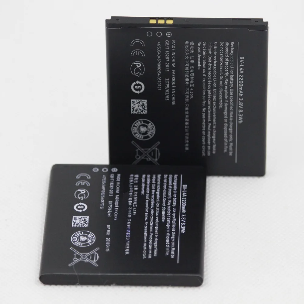 5 шт./лот новый литий-ионный аккумулятор для Nokia Lumia 535 830 RM984 RM-1090 RM-1089 RM-985 2200mAh BV-L4A BVL4A