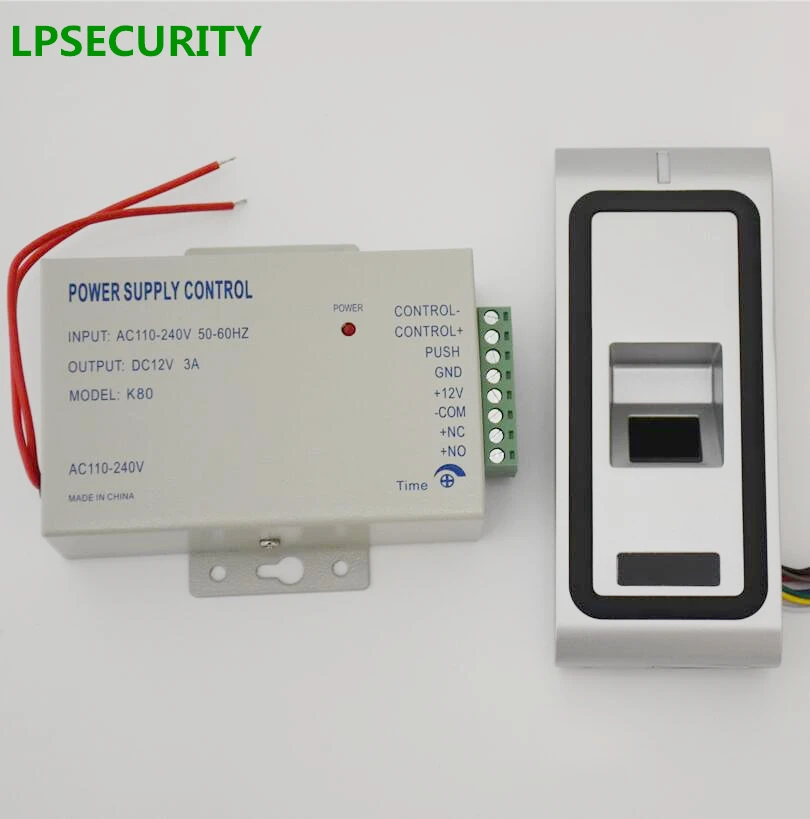 

WG26 Metal Case Door Gate opener Access Control Fingerprint Reader Standalone with power transformer