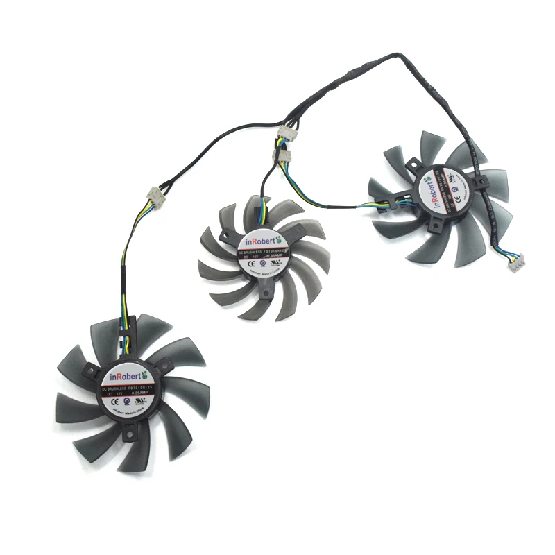 3 шт. DIY 85 мм FD7010H12S 4Pin DC12V 0.35A кулер для замены Sapphire R9 270x2G 280x Tri X охлаждающий