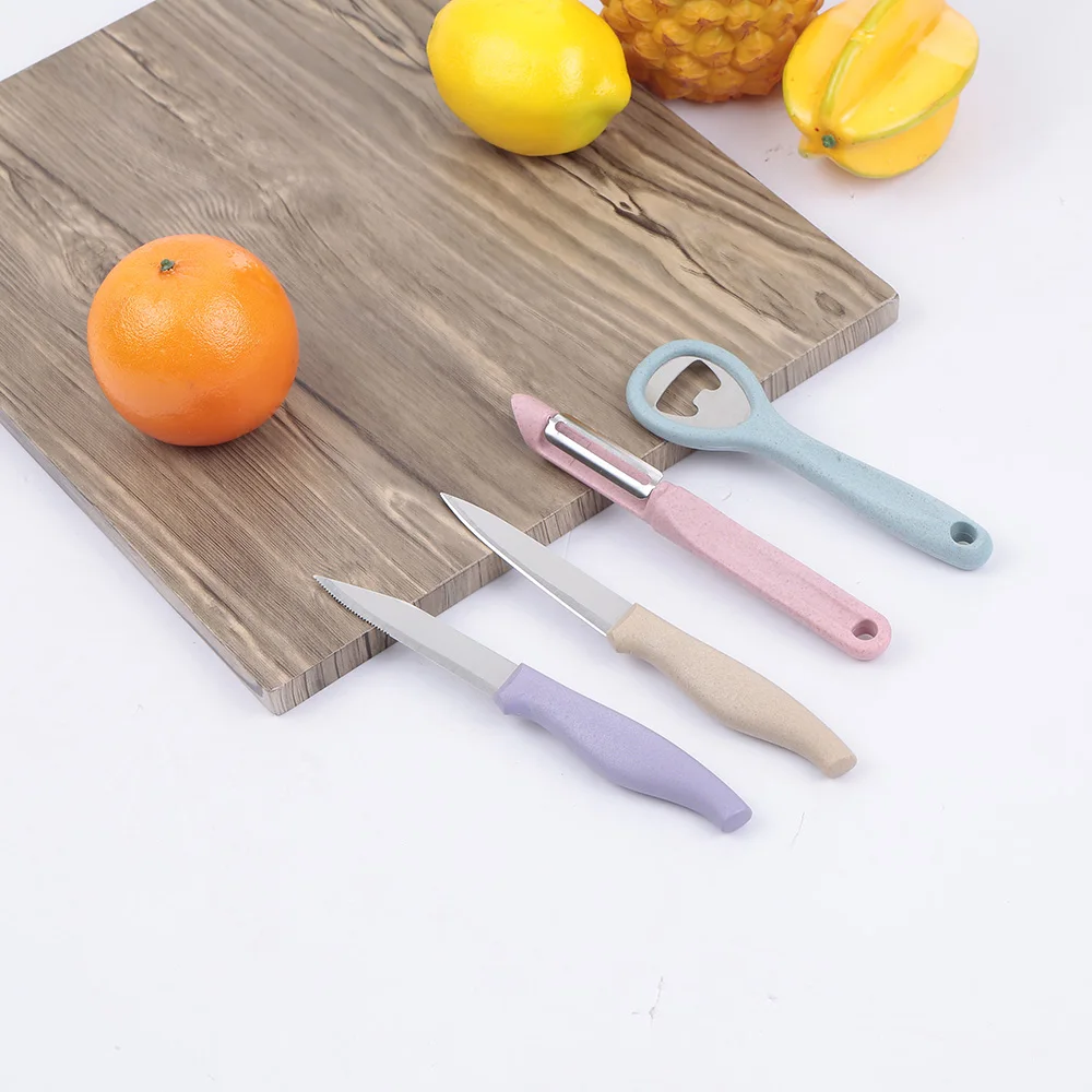 

Lasting Sharp 5pcs Kitchen Multipurpose Set Resistance Fruit Knife Pericarp Knife Melon Planer Bottle Opener Set Kitchen Bar