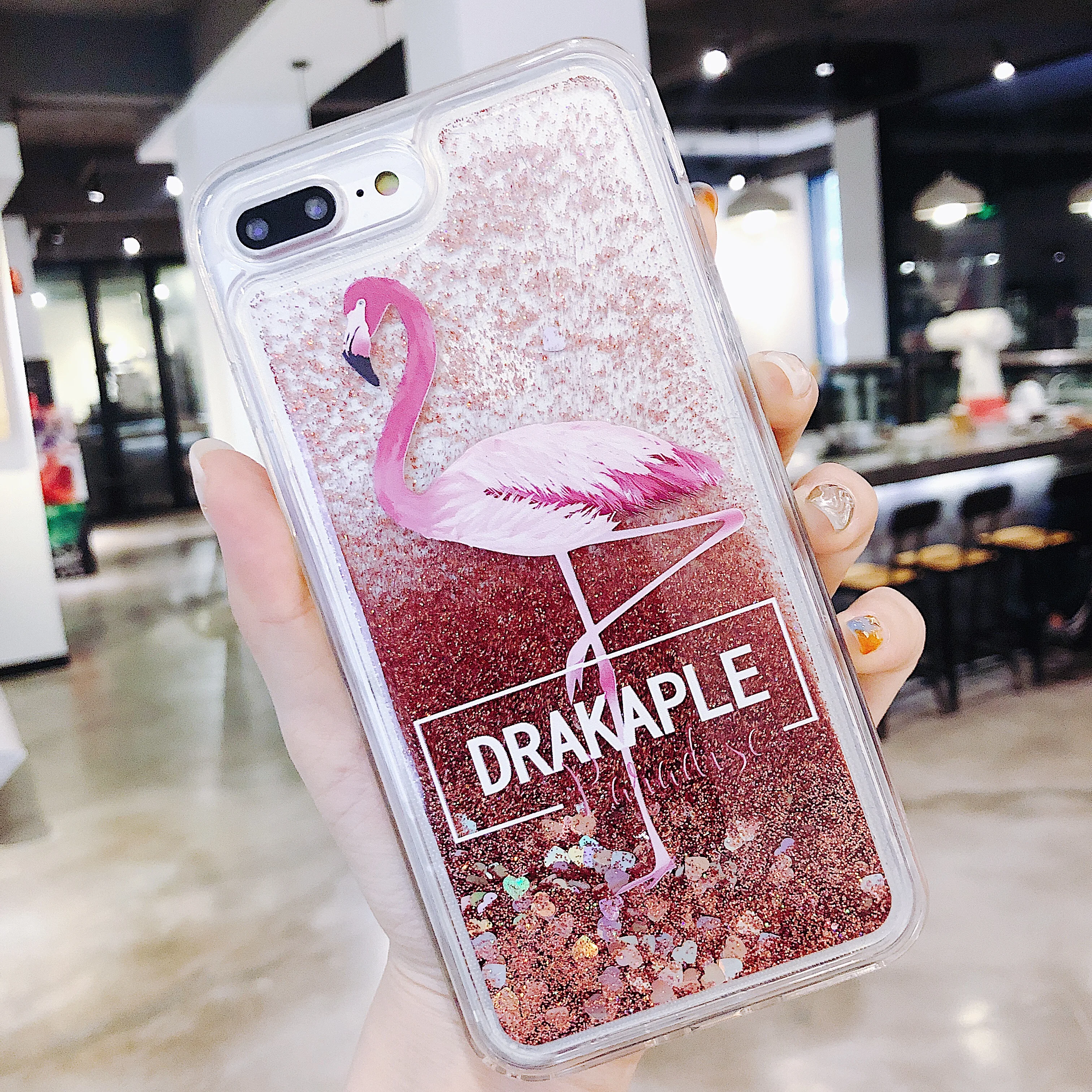 ONEVAN Quicksand чехол для iPhone X 7 8 Фламинго телефонные чехлы 6 6s Plus XR XS Max украшения