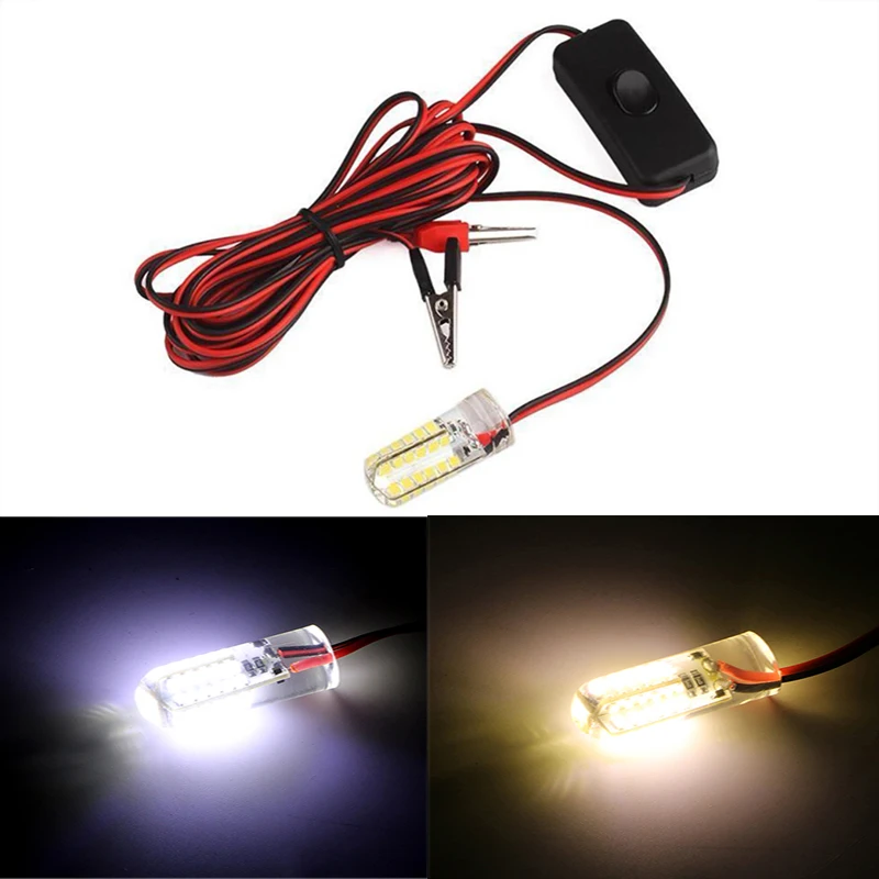 

12V LED Underwater Light Night Fishing Lighting Fish Lure Lamp 24LED/48LED/96LED