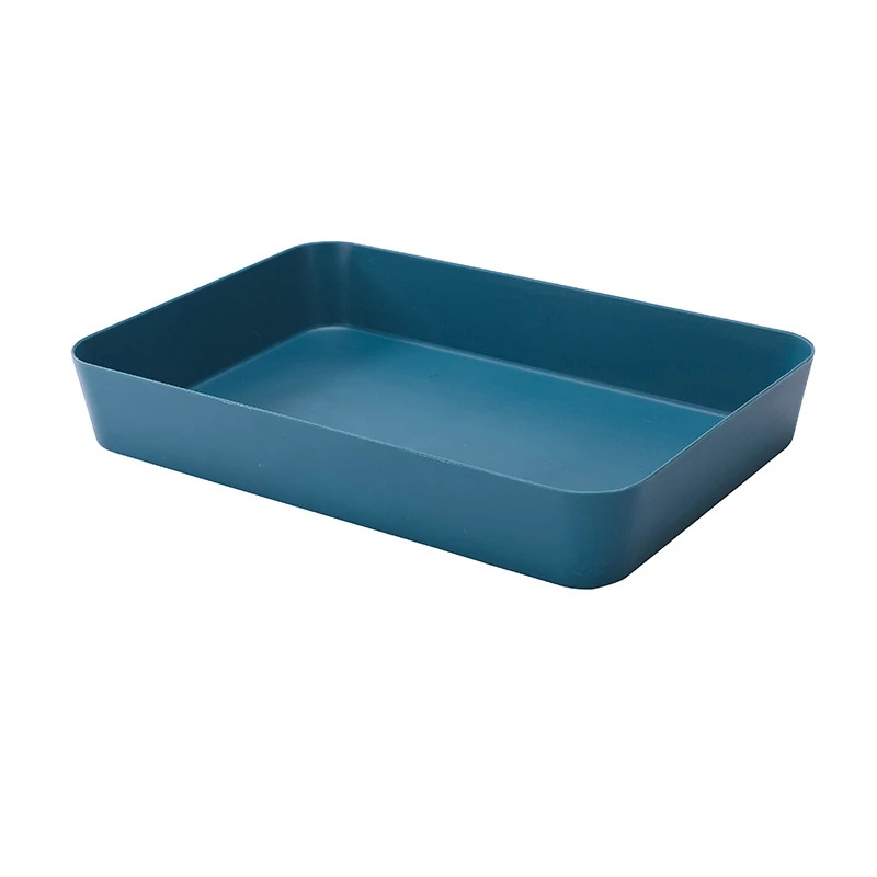 SML ящик разделенный набор в ящике для хранения кухонных столовых приборов прямоугольные пластиковые настольные косметические кухонные принадлежности для хранения столовой посуды - Цвет: BLUE