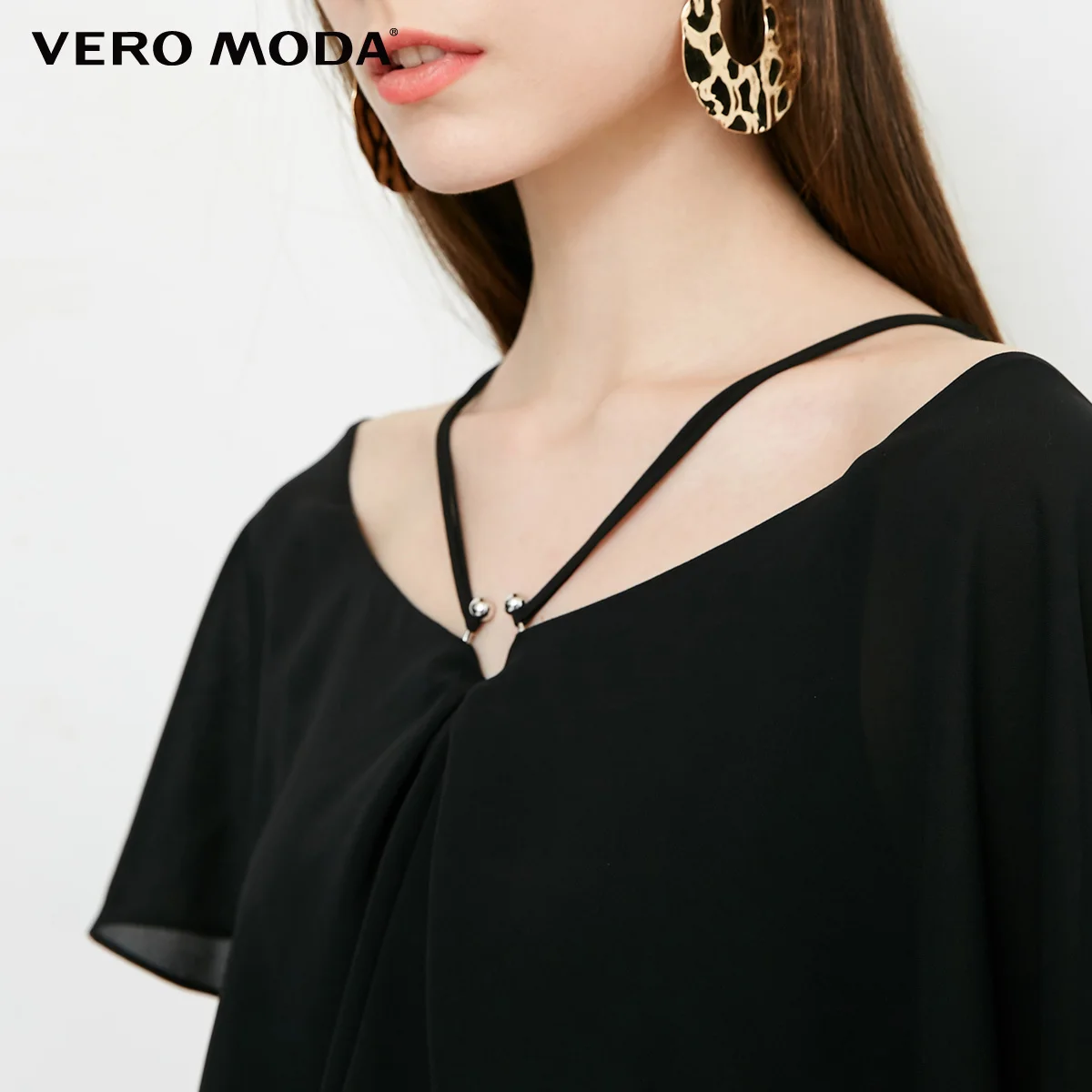 Vero Moda женский укороченный широкий комбинезон с гофрированным воротником | 318344512