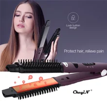 2 в 1 выпрямитель и прибор для завивки Профессиональный выпрямитель домашний прибор для укладки волос керамический утюжок для укладки волос с переключателем блокировки