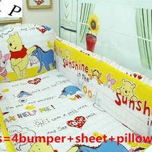 Промо-акция! 6 шт. вышитые ткани постельные принадлежности, постельное белье для новорожденных, детская простыня, бамперы для кроватки/кроватки(бампер+ простыня+ наволочка