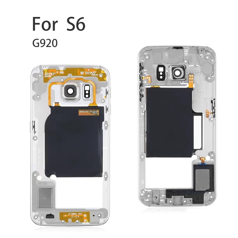 Оригинальная средняя рамка Шасси пластина рамка для samsung Galaxy S6 G920F S6 edge G925F S6 edge plus G928F задний корпус+ NFC+ часть