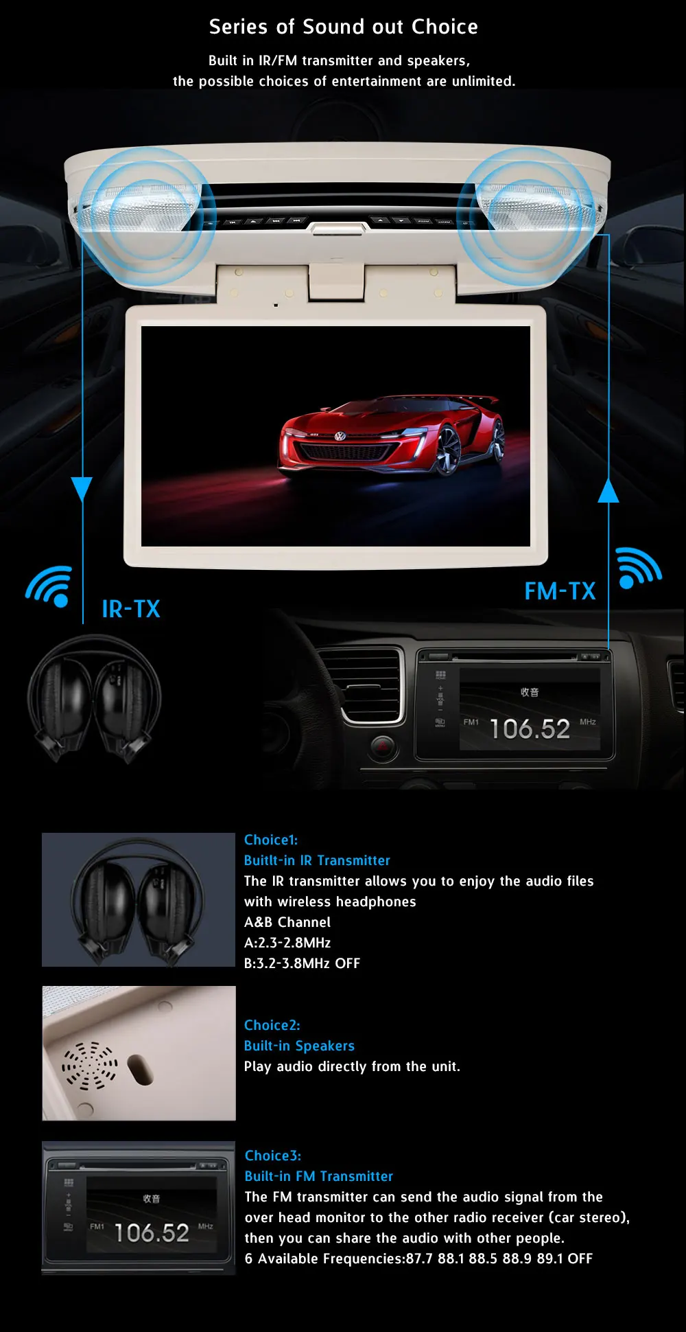 Dvd-плеер 15,6 дюймов FHD 1080P видео экран на крыше автомобиля с HDMI портом USB SD встроенный ИК/FM передатчик откидной монитор в автомобиле