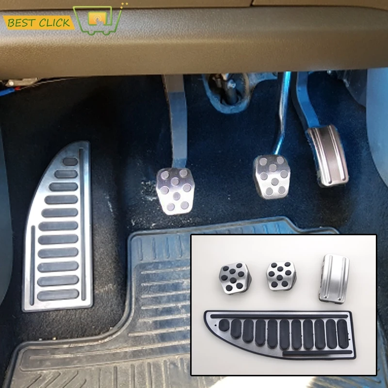Car Foot Rest Clutch Gas Fuel Brake Pad Pedals Footrest Covers Set For Ford Focus MK 2 MK 3 MK 4