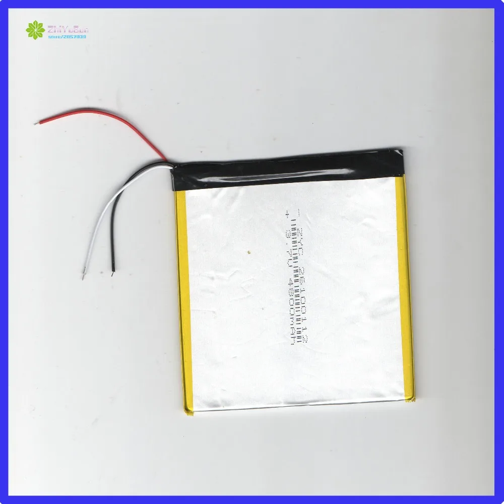 

ZhiYuSun 3.7V chickness 2.6mm width 100mm length 112mm 3lines 4800mahpolymer lithium ion battery/Li-ion battery for tablet pc,;