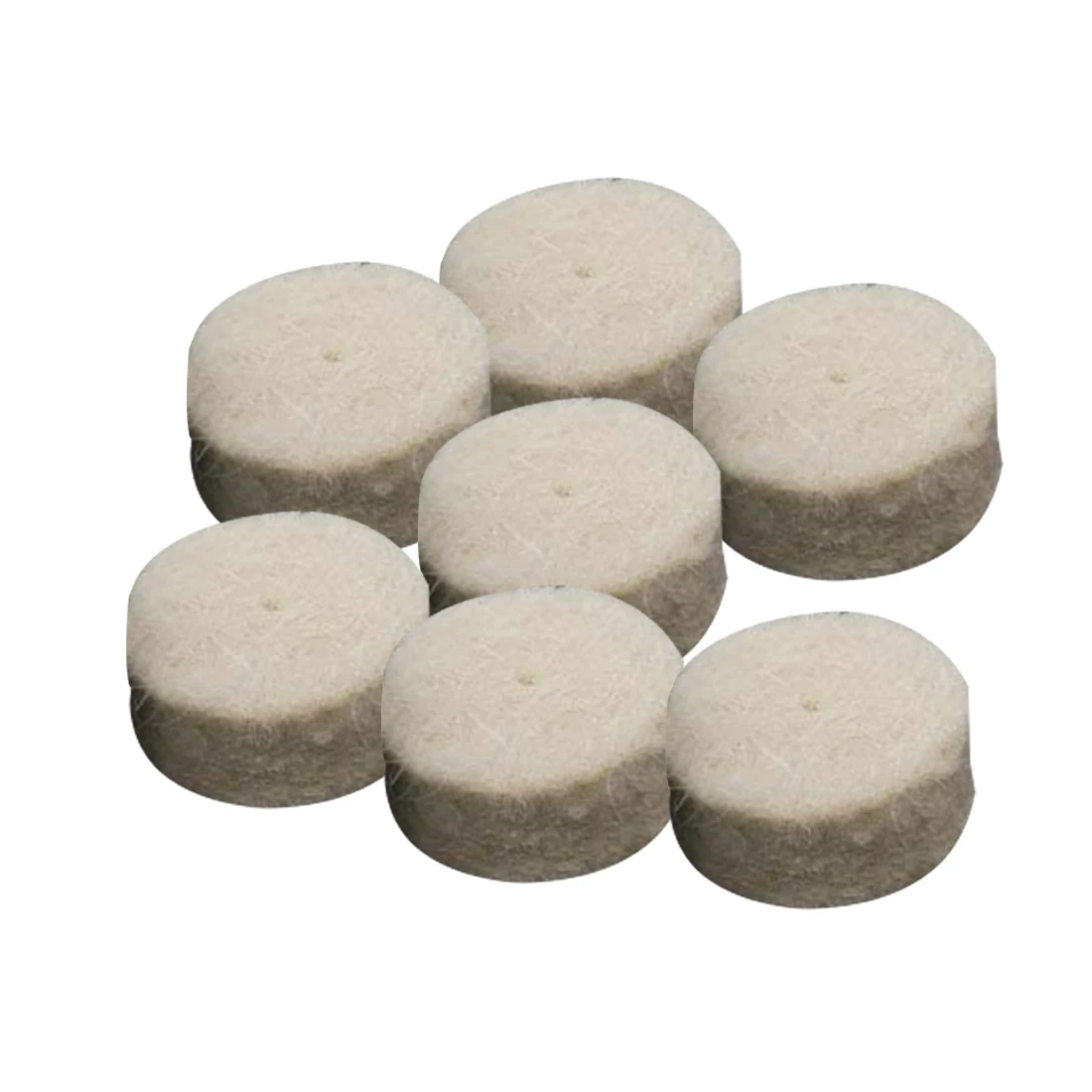 50Pcs 13mm Wool Felt Polishing Buffing Pad + 2 Shank For Dremel