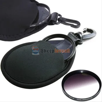 

2 in 1 58mm Camera Gradually grey Filter + Lens UV CPL Bag Case Pouch Holder Elastic Fabric For Can&n nik&n s&ny pentx &lympus