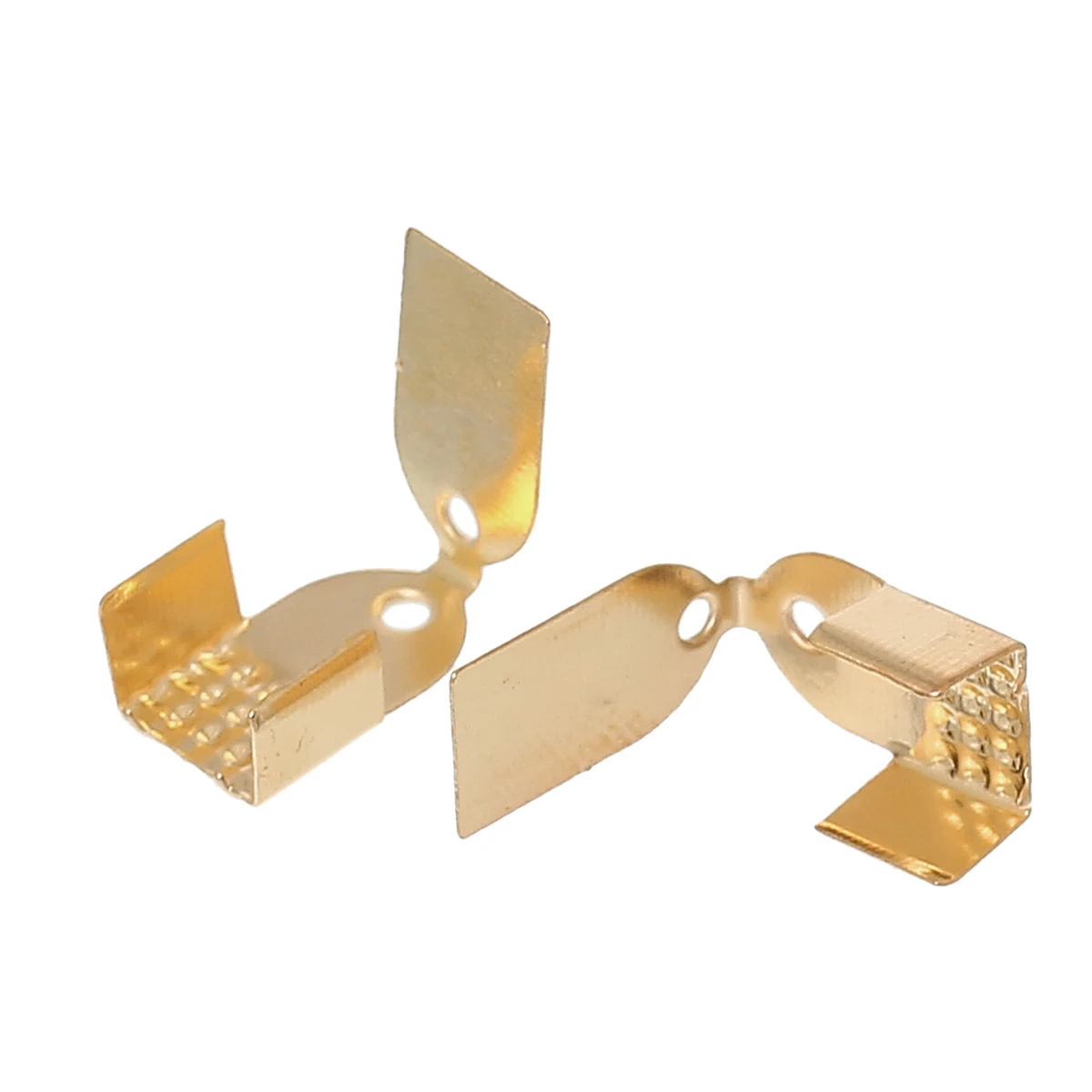 

DoreenBeads Alloy Necklace Cord End Tips Gold color 11.0mm( 3/8") x 6.0mm( 2/8"), 50 PCs 2015 new