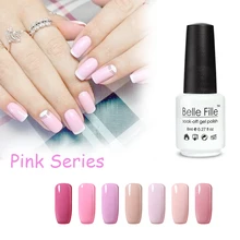 UV Nail Gel Polish BELLE FILLE Angel Pink Gel Nail Polish for French Manicure Soak Off Gel Lacquer vernis semi permanent
