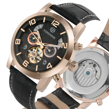 

Tourbillon Steel Skeleton Mechanical Watch Automatic-self-wind Genuine Leather Watches Male Timepiece Clock Gentleman Gifts