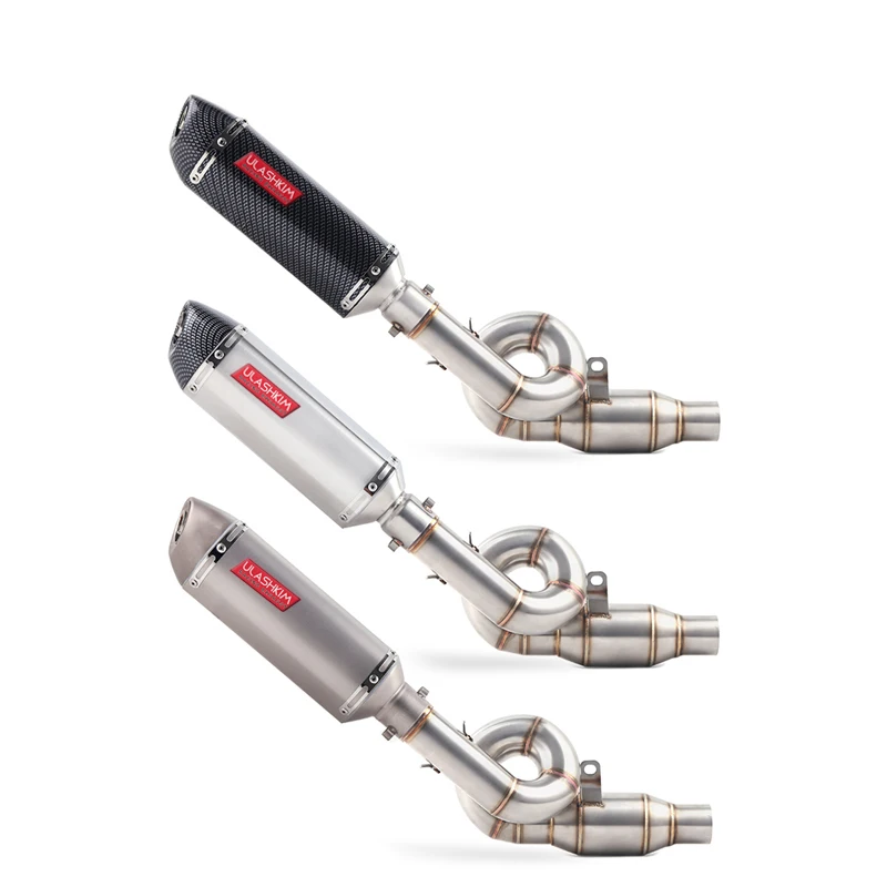 

Motorcycle Full System Exhaust Slip-On For kawasaki Z800 Z 800 Exhaust Muffler Escape Middle Mid Contact Pipe