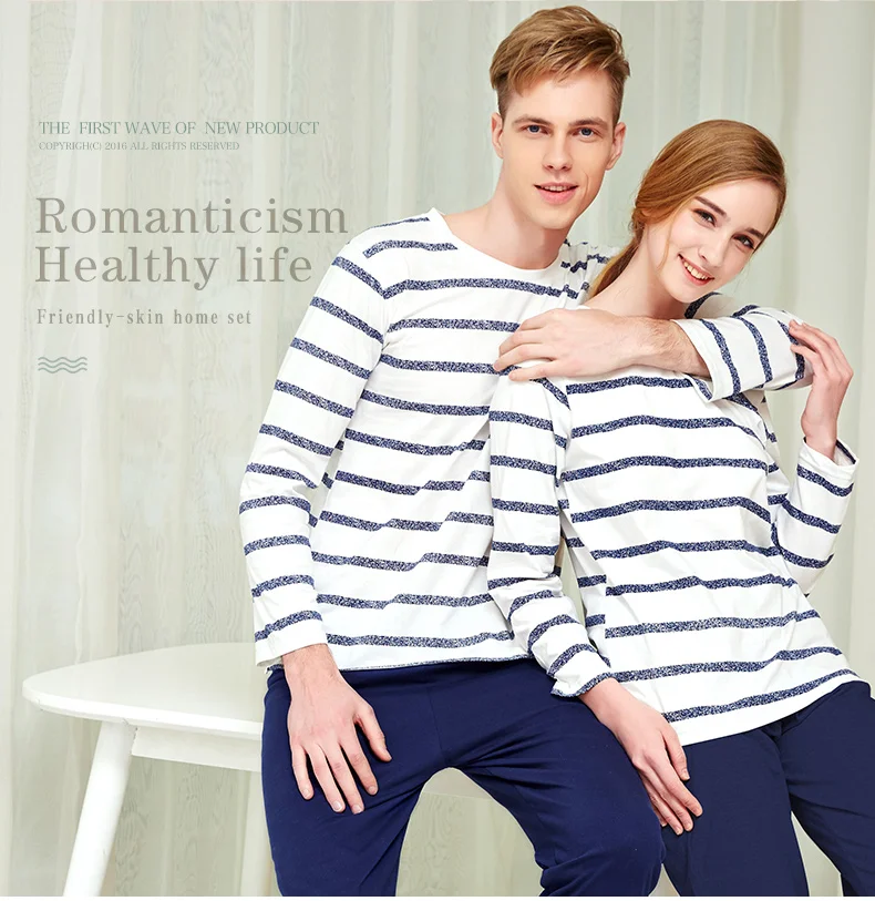 pulôver listrado lounge sleepwear conjunto