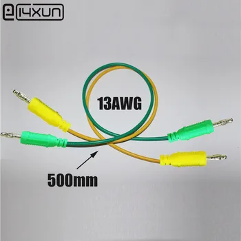 

2pcs 0.5M male to male banana plug test line,500mm Patch Cord,13 AWG testing leads with 4mm plugs