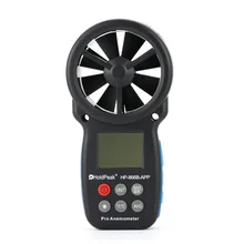 HP-866B-APP цифровой анемометр холдпик ручной измеритель скорости ветра для измерения скорость ветра, температура и охладитель ветра