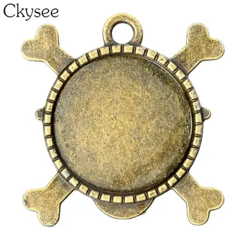 

Ckysee Skull Punk Style Cabochon Base 10 Pcs/lot 2cm Photo Glass Cabochon Cameo Settings Jewelry Making Jewelry & Accessories