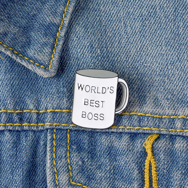 Лучшие эмалированные значки на кнопках от World's BOSS мешочек для брошек шляпа