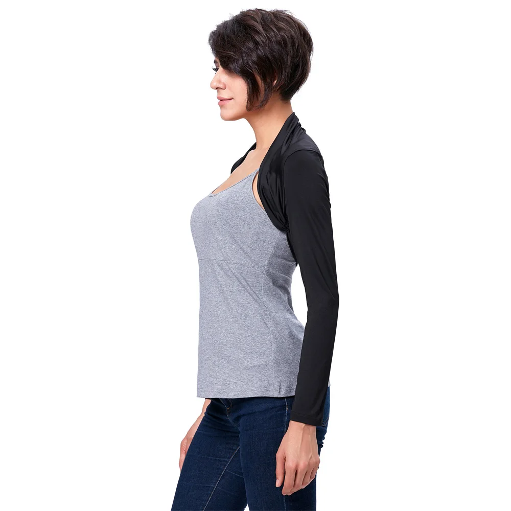 Promo  Belle Poque 2017 Women Ladies Jacket Long Sleeve Comfortable Modal Shrug Open Stitch Solid Bolero S