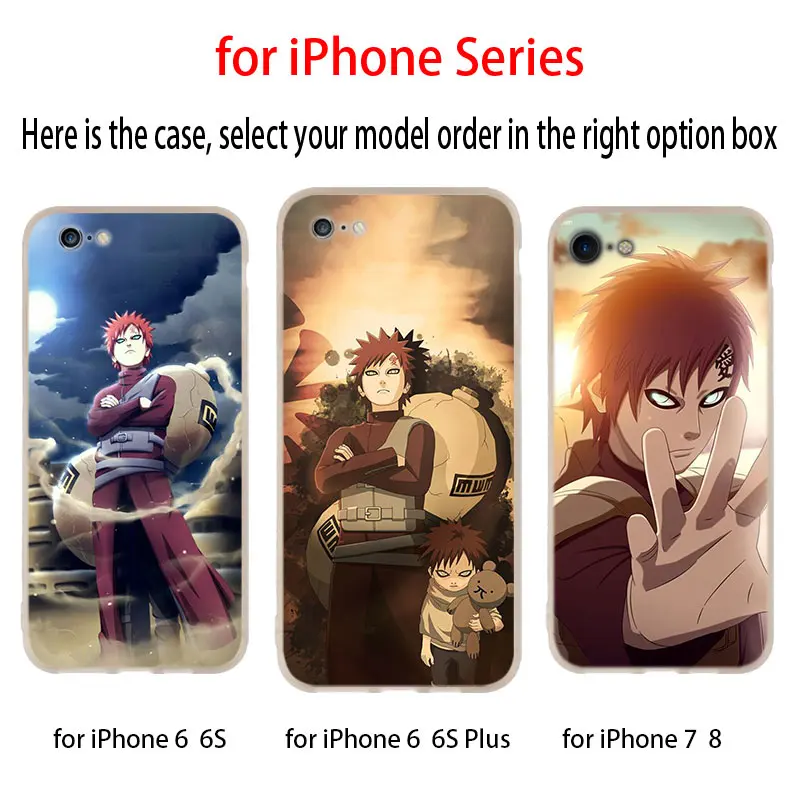 Ультратонкий силиконовый мягкий чехол Naruto gaara для iPhone 11 12 Pro X XS Max XR iphone 8 7 6 Plus 5 5s SE