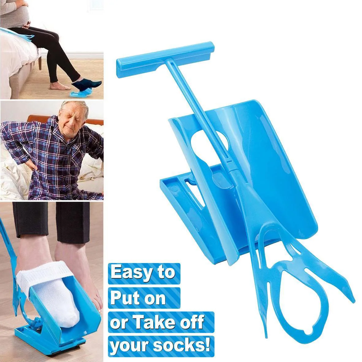 poner calcetines ancianos